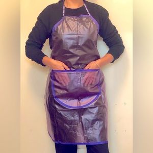 Purple transparent stylist apron